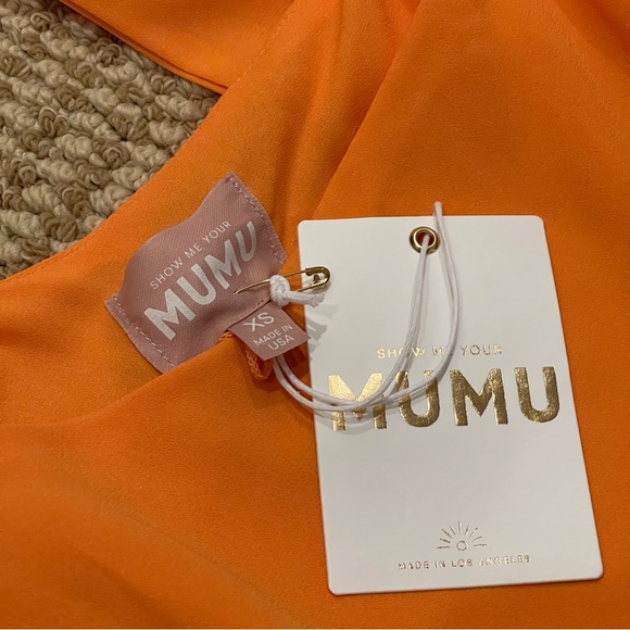 Show Me Your MuMu Trish Dress Orange Sunrise XS NWT - Picture 5 of 9